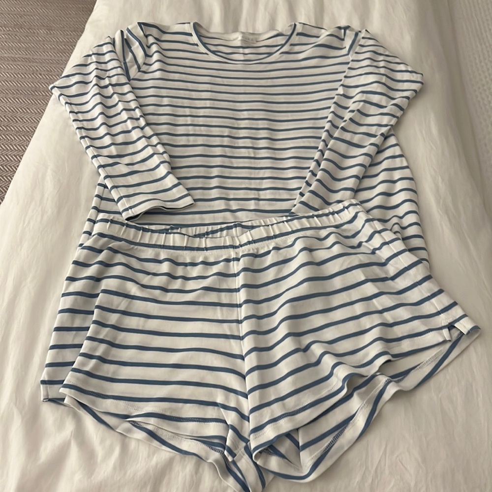 Lake pajamas long sleeve / short set, size S